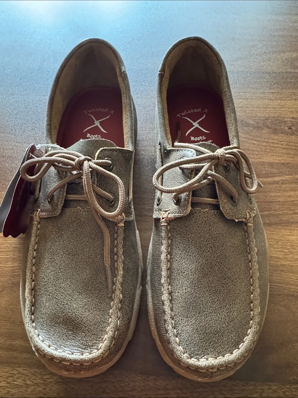 Twisted X Men’s Tan Suede Boat Shoes